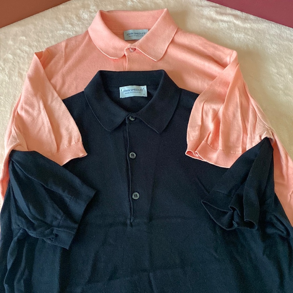 John Smedley - Pair of sea island cotton polo shirts